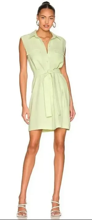 Amanda Uprichard Edith Mini Dress Hot Pink thumbnail 1