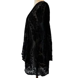 Velvet burnout paisley open kimono thumbnail 3