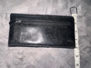 Wilson's Leather Black Leather fold Wallet thumbnail 2
