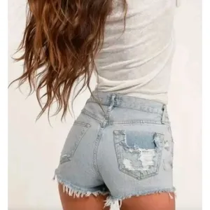 AGOLDE Parker Distressed Cut Off Denim Shorts Bitter Womens Size 25 thumbnail 11