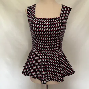 Eri Ali Effie Peplum Womens Top Sz XS Office Coquette Mod Knit Anthropologie thumbnail 14
