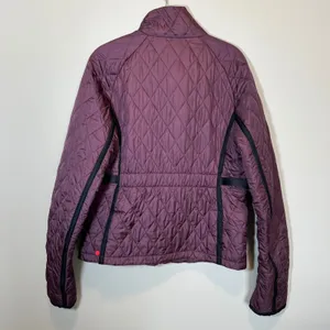 Hunter Original Women's Quilted Jacket Plum Purple Gold Zip Puffer Coat Medium thumbnail 9