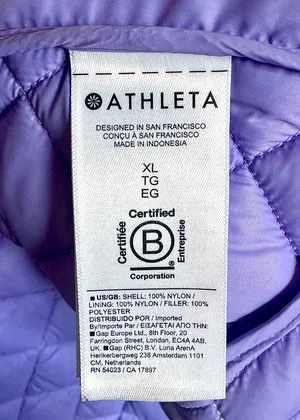 Athleta Whisper Featherless Puffer Jacket Madeira Purple XL thumbnail 6
