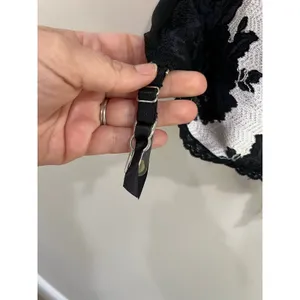 Victoria’s Secret Black White Lace Bustier Corset Garter Lingerie‎ 34C thumbnail 4