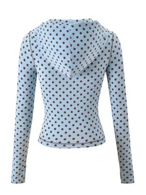 I.AM.GIA Blare Hoodie Polka Dot Blue Medium NWT thumbnail 5