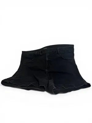 d.jeans Womens Black Denim Shorts Size 14 Stretch Casual Flare Hem Mid Rise thumbnail 2