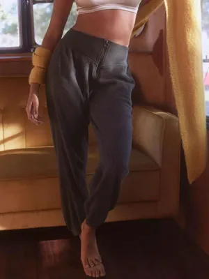 Aerie Olive Green Corset Joggers – Size L Oversized thumbnail 2