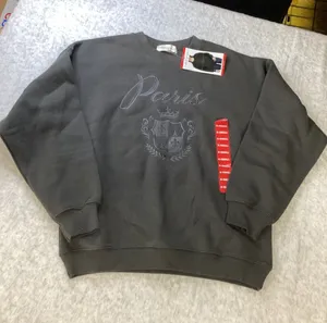 State of‎ Mine Paris Crest Embroidered Sweatshirt Dark Grey XS NWT 15711 thumbnail 1