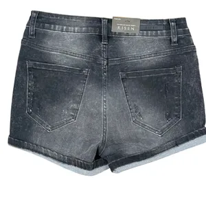 RISEN Women's‎ Medium Distressed Cuffed Denim Shorts Button Fly thumbnail 2