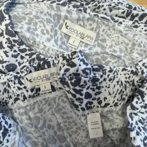 Koolaburra by UGG Pajama Set L Grey Leopard Print Modal Jogger 2pc Loungewear thumbnail 9