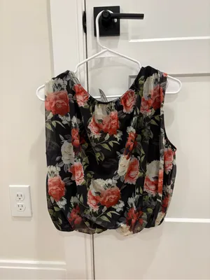Anthropologie Bubble Floral Tank Size Small thumbnail 5
