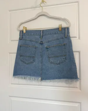 Just Black Denim Skirt Distressed thumbnail 2