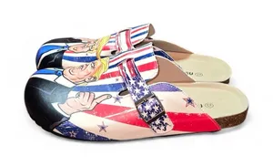 Patriotic Graphic Clogs Red Size 9.5 thumbnail 1