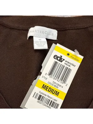 Charter Club NWT Cocoa Bean Brown Knit Shell Tank Top - Size Medium Minimalist thumbnail 5