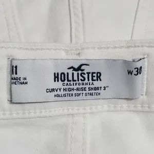 Hollister Curvy High Rise soft stretch white‎ denim shorts Size 30 thumbnail 5