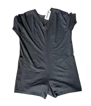 Romper by CharmWM. Gray with Side Pockets. No Size on Product. Measurements inc thumbnail 1