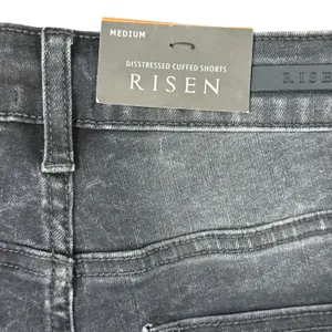 RISEN Women's‎ Medium Distressed Cuffed Denim Shorts Button Fly thumbnail 4