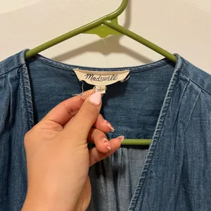 Denim Wrap Top Madewell thumbnail 4