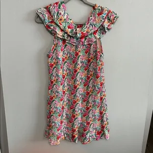 Lost + Wander Womens Mini Dress Floral Smocked Ruffle Cowl Neck Multi Size M thumbnail 4