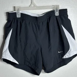 Nike‎ Dri-Fit Women Running Athletic Black/White Shorts size M thumbnail 2