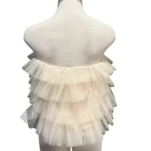 Anthropologie Sunday In Brooklyn Strapless Layered Tulle Top Size Small NWT thumbnail 5