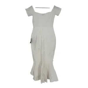 Lulus‎ How Much I Care Ivory Off-The-Shoulder Midi Dress Size S thumbnail 11