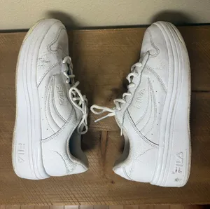 Fila Women's WX-100 Sneakers leather Platform Tennies Shoes Size 8 thumbnail 1