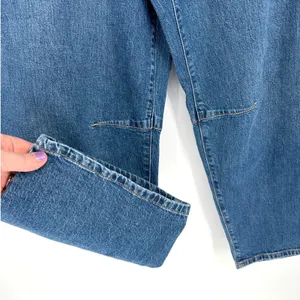 Banana Republic Mid-Rise Barrel Jean‎ 33/16 Medium Wash Casual Chic Minimalist thumbnail 3