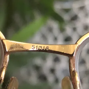 Versace Unisex Eyeglasses Reading Glasses Rectangle Gold Rim Rhinestone Black Frame Prescription lens frame only. No case thumbnail 6