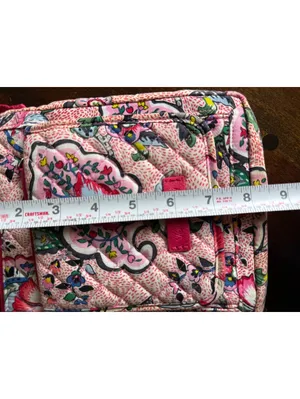 Vera Bradley Small Crossbody Bag in Pink Floral Quilted Cotton thumbnail 11