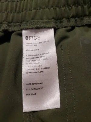 Figs Yola High-Rise Slim Scrub Pant in Green Medium Tall thumbnail 7
