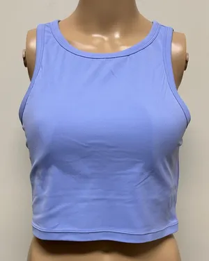 NWOT PARAGON RECSTRETCH Athletic Bra Crop Top in periwinkle size 2XL thumbnail 1