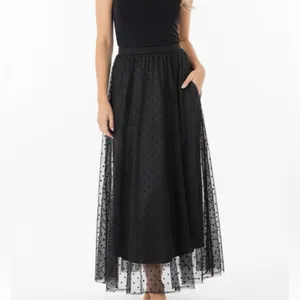 JR Nites by Caliendo black polka dot maxi skirt new with tags size 6 thumbnail 11