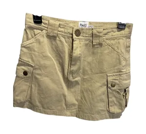 Princess Polly Beige Cargo Mini Skirt Khaki Utility Y2K Size‎ US 4 thumbnail 1