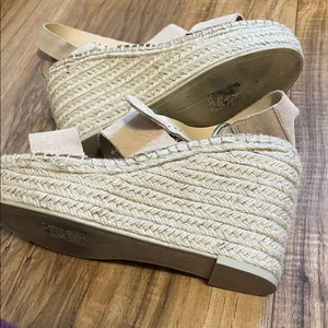 Dolce Vita Light Pink Suede Wedge Sandals thumbnail 6
