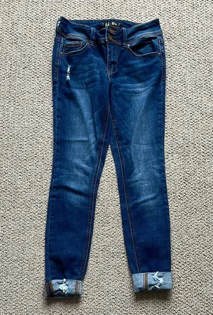 Indigo Rein Dark Blue Skinny Jeans thumbnail 1