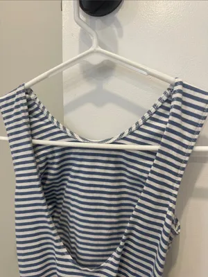 Striped Blue and White bodysuit thumbnail 5