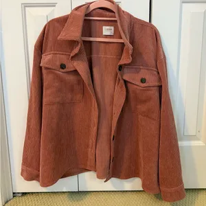 Pink Corduroy Jacket Size L thumbnail 1