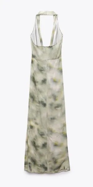 ZARA Dress maxi multiposition satin effect wedding party coctail thumbnail 7