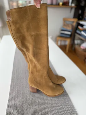 Marc Fisher Tan Suede Over the Knee Tall Boots Size 8.5 Wide Calf thumbnail 2