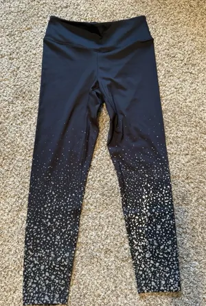 Victoria's Secret Pink Active Ankle Legging Medium Black With Gray Detail thumbnail 1