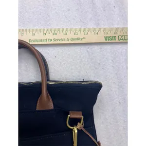 R.Riveter Black Canvas & Brown Leather Crossbody‎ Tote Bag American Handmade thumbnail 10