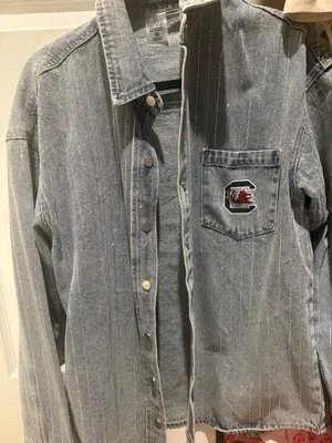 UofSC gamecocks rhinestone denim jacket Blue Size M thumbnail 1