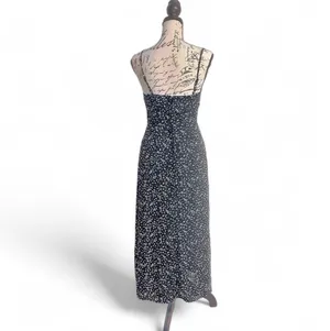 Francesca’s Miami Xs Michelle Side Slit Heart Print Strappy Midi Dress in Black thumbnail 7