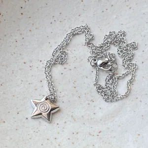 Handmade grunge y2k star swirl fully stainless steel chain necklace💫🌀 thumbnail 6