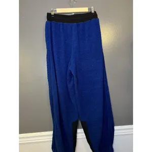 FP Movement Pants Womens Medium Blue Sherpa Fleece Joggers Lined Colorblock thumbnail 6