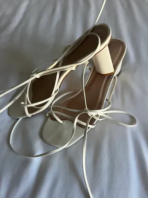 Princess Polly White Tie Heels thumbnail 5
