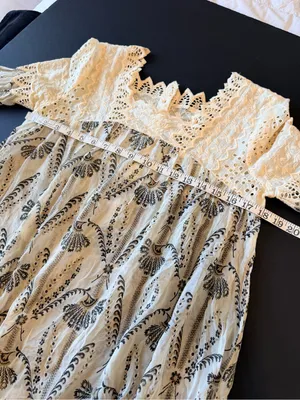 Anthropologie Floreat Cantata peasant blouse, eyelet detail, size 2 thumbnail 4