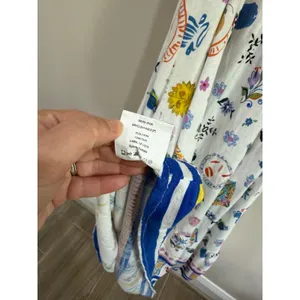 Anthropologie Label of Love Portofino Maxi Dress XL White Floral Linen Boho thumbnail 9