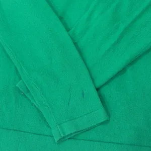 J. Crew Vibrant Green Sweater with Striped Trim thumbnail 4